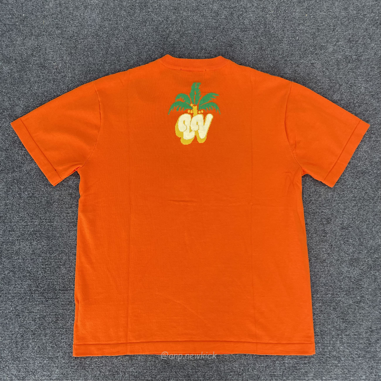 Louis Vuitton Short Sleeved Cotton Crewneck Orange Fw24 (14) - newkick.app